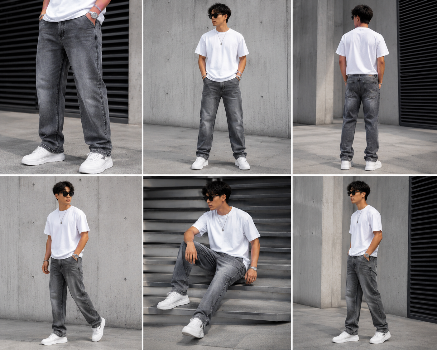 Men's Premium Charcoal Grey Straight Fit Jeans