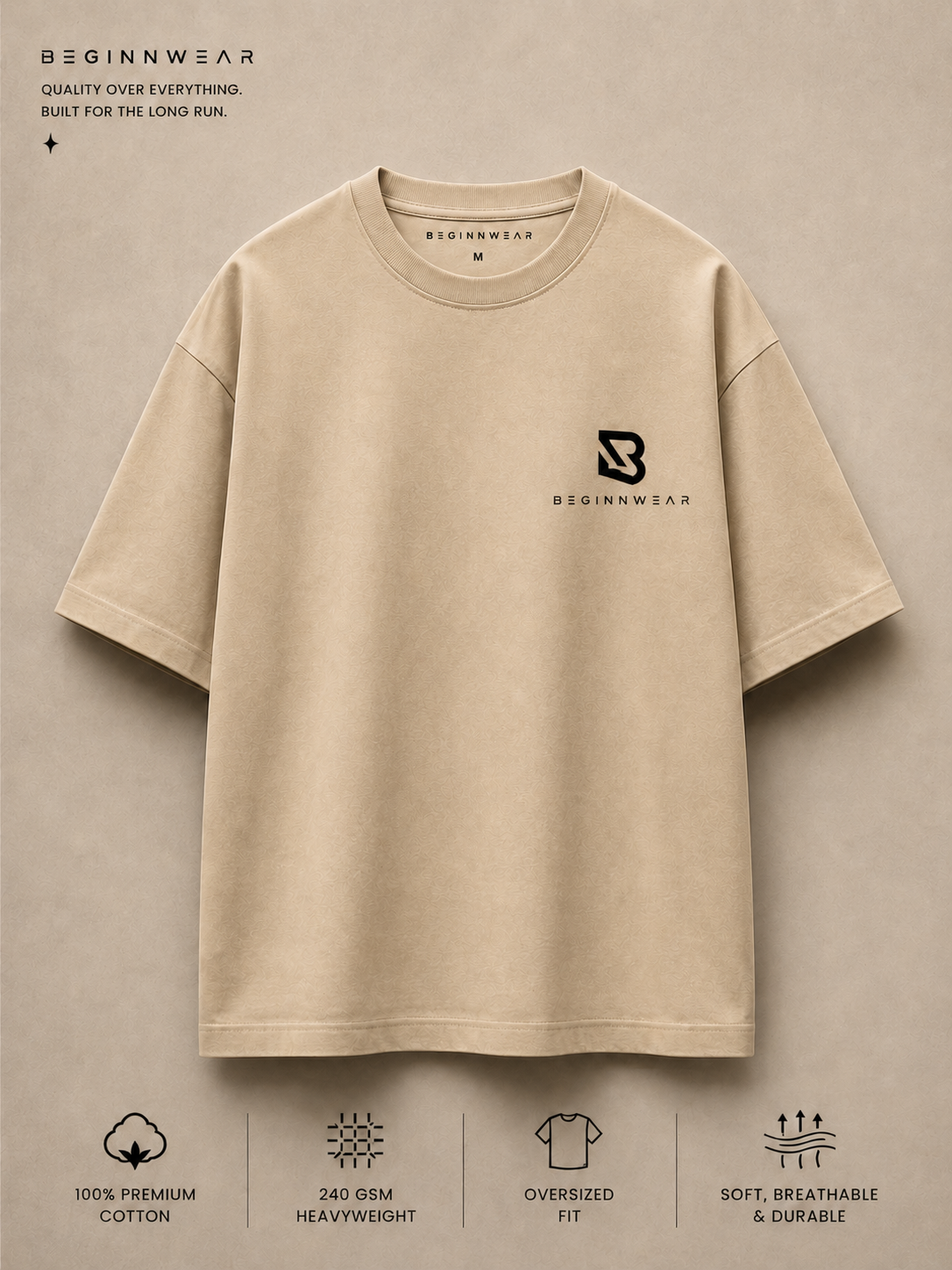 Lavender Oversized T-shirt without back print