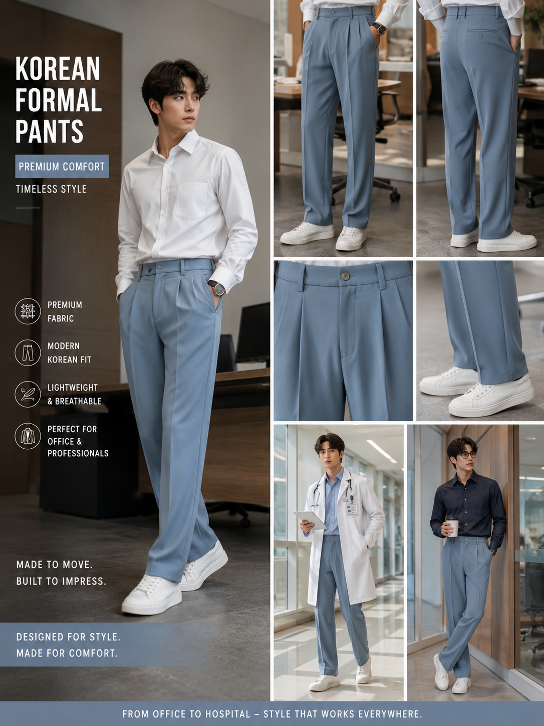 Korean Formal Pants – Premium Office Wear